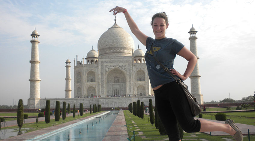 Susan Owens at the Taj Mahal.